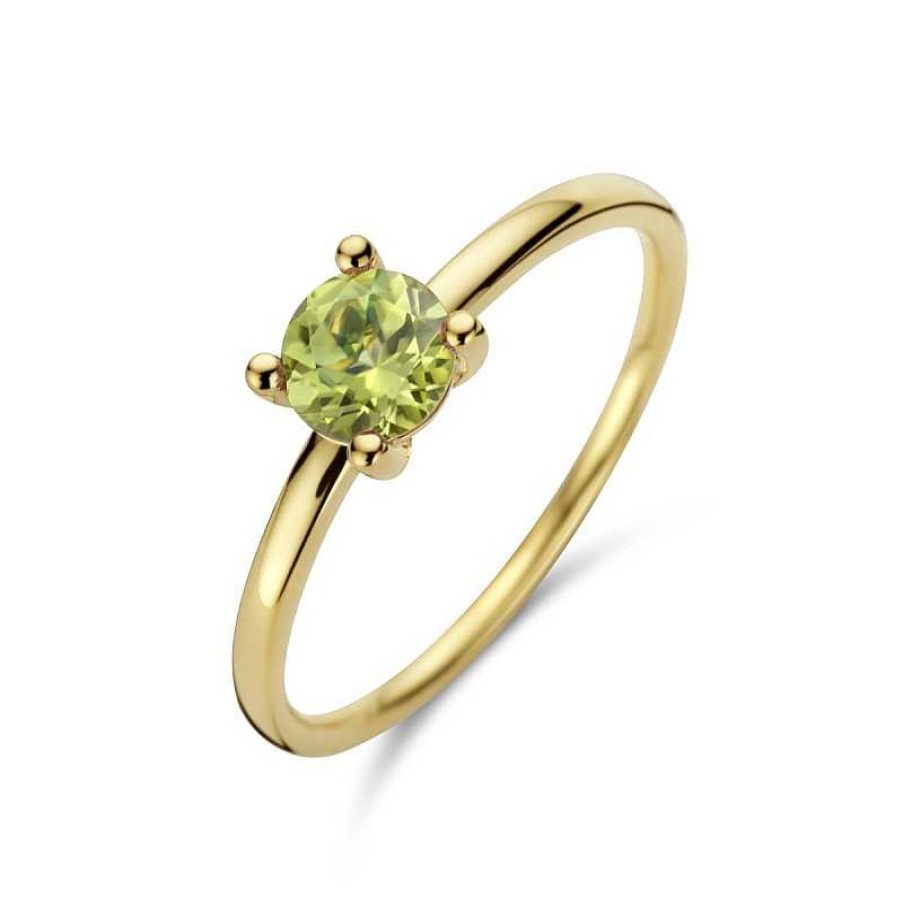 Ringen Mostert Huiscollectie | 14-Karaat Solitair Ring Met Peridot 0.55 Crt