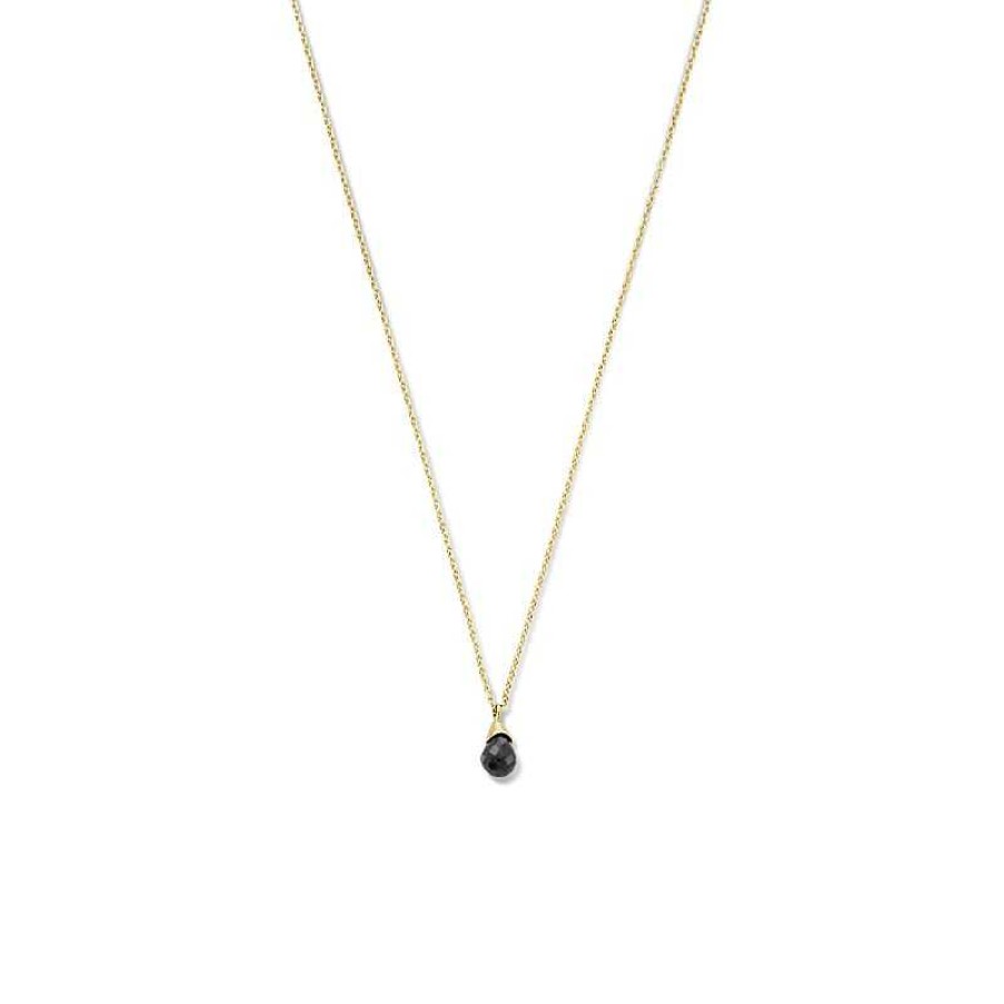 Kettingen Mostert Huiscollectie | Gouden Ketting Met Onyx-Hanger