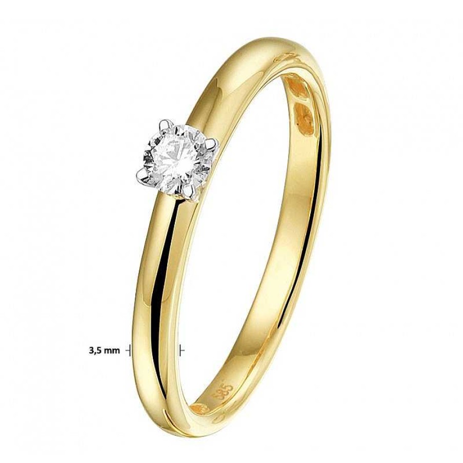 Ringen Mostert Huiscollectie | Ring Met Diamant 0.15 Crt