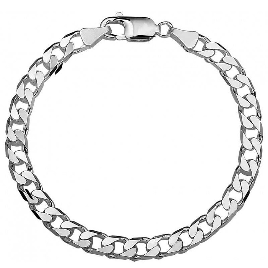 Armbanden Mostert Huiscollectie | Zilveren Gourmet Herenarmband 6.0 Mm