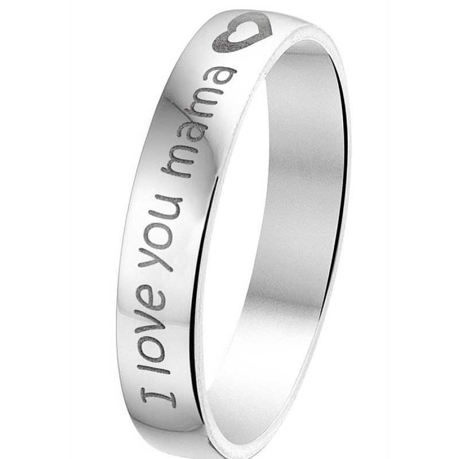 Ringen Names4ever | Zilveren Ring Met Naam - 4Mm Bol