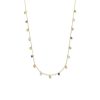 Kettingen Mostert Huiscollectie | Gouden Ketting Met Multicolor Edelstenen - Lengte 42 - 45 Cm