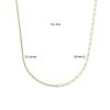 Kettingen Mostert Huiscollectie | God Plated Combi-Ketting Met Koord En Paperclip - Lengte 41 + 4 Cm