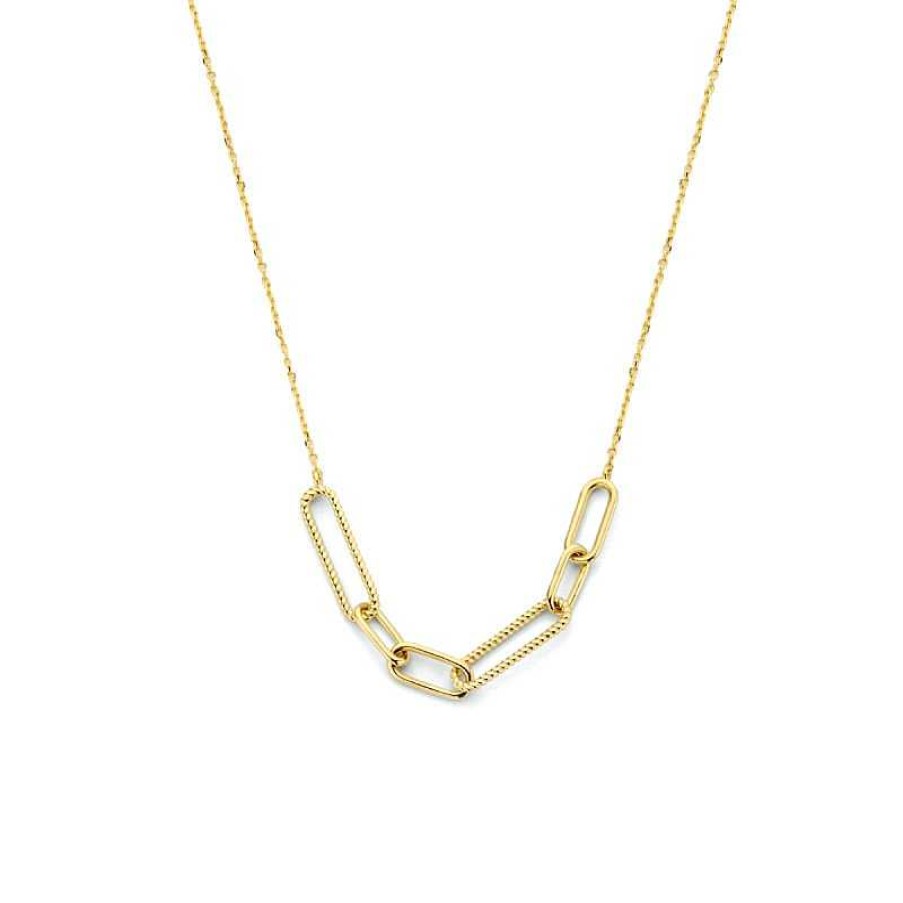 Kettingen Mostert Huiscollectie | Gouden Ketting Met Paperclipschakels 40-44 Cm