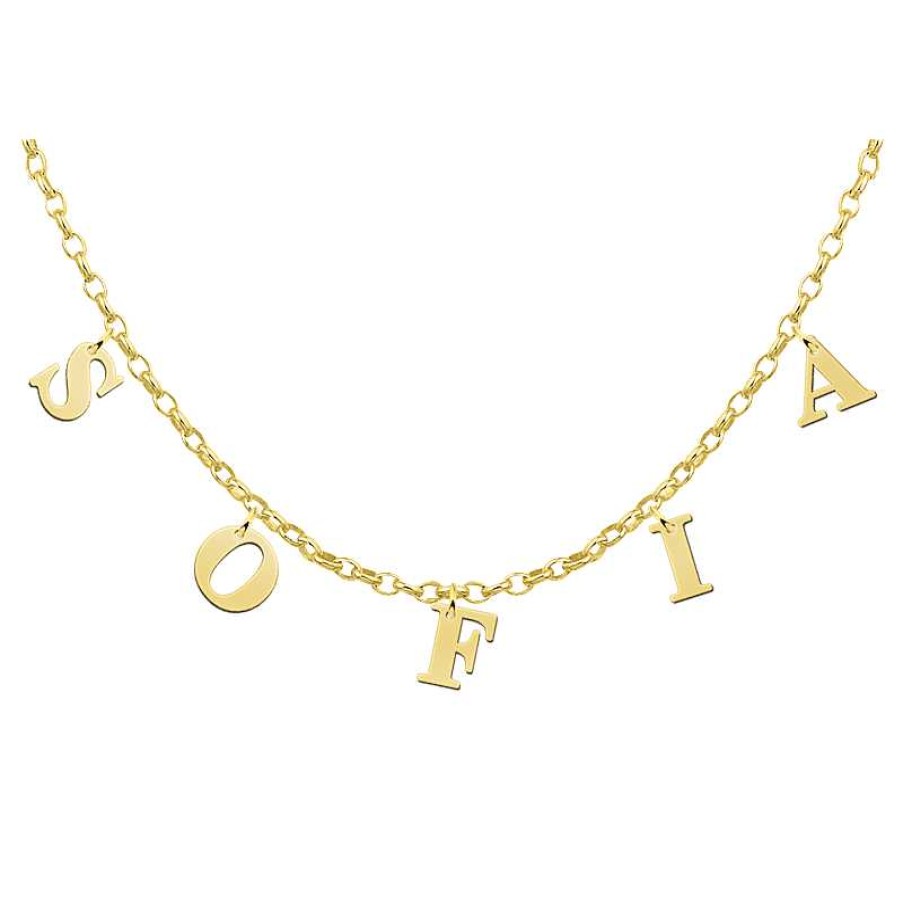 Kettingen Names4ever | Gouden Naamketting Met Letters