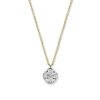 Kettingen Mostert Huiscollectie | Bicolor Ketting Met Bol Hangertje Pav Gezet Diamant 0.23 Crt