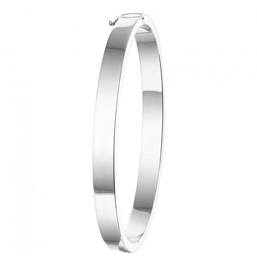 Armbanden Mostert Huiscollectie | Elegante Zilveren Slavenarmband Breedte 6 Mm