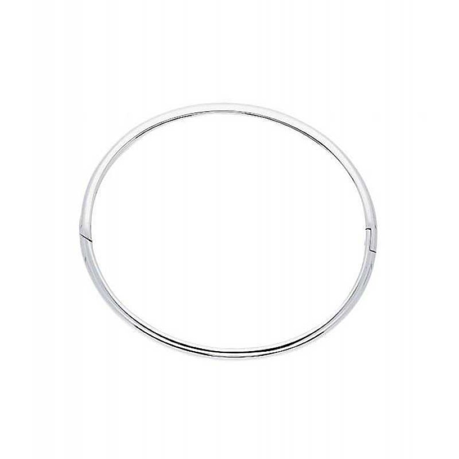 Armbanden Mostert Huiscollectie | Zilveren Graveerbare Slavenarmband Rond 60 Mm - Breedte 7 Mm