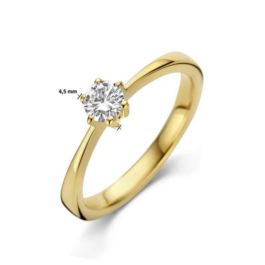 Ringen Mostert Huiscollectie | 14-Karaat Solitair Ring Met Diamant 0.25 Crt