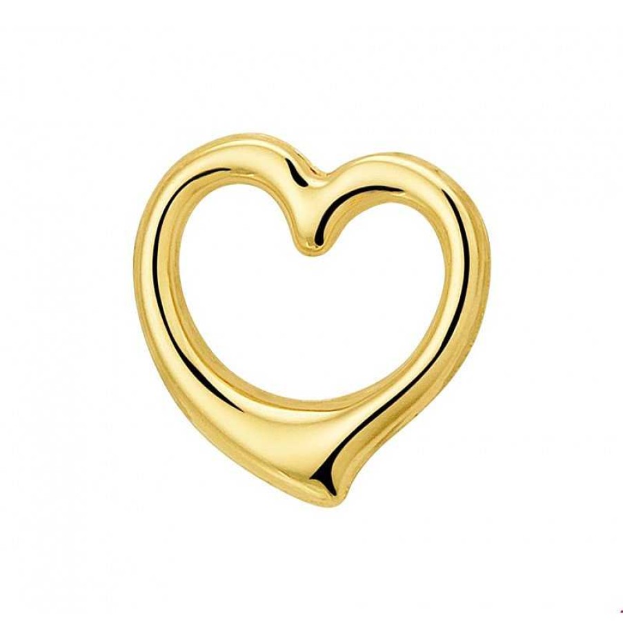 Hangers Mostert Huiscollectie | Gouden Hanger Hart 12 Mm X 12.5 Mm