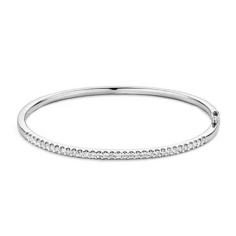 Armbanden Mostert Huiscollectie | Witgouden Slavenarmband Diamant 0.96 Crt