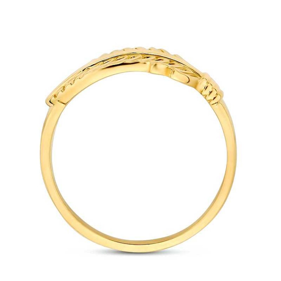 Ringen Mostert Huiscollectie | Gouden Ring Met Veer