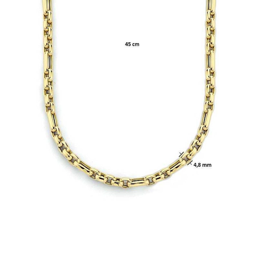 Kettingen Mostert Huiscollectie | Gouden Anker Ketting 4.8 Mm 45 Cm