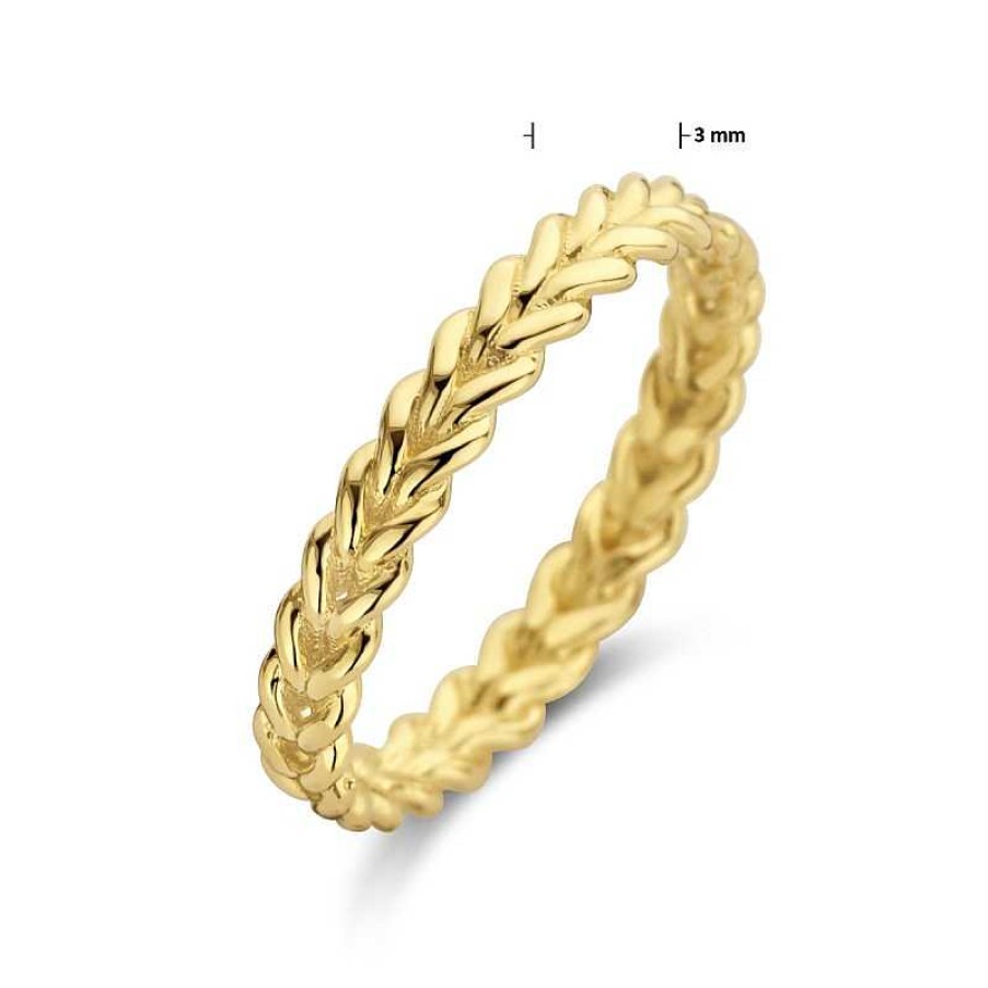 Ringen Mostert Huiscollectie | 14-Karaat Ring Met Schakelmotief 3 Mm