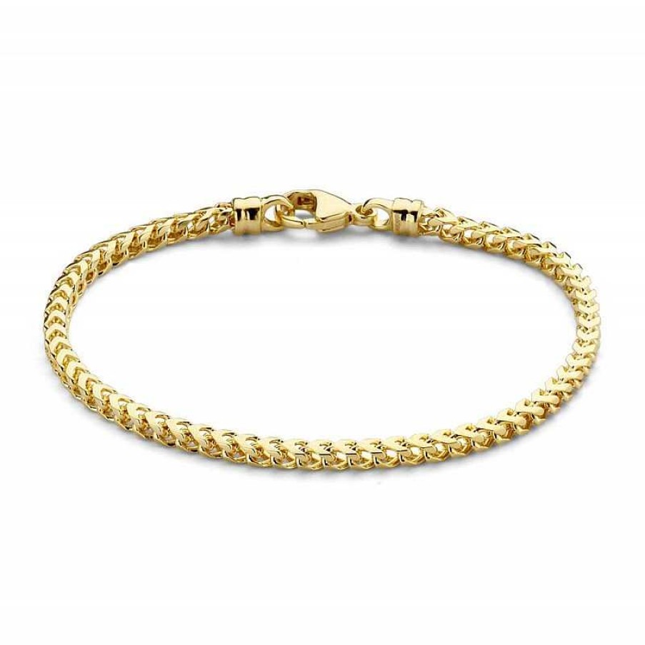 Armbanden Mostert Huiscollectie | Gouden Armband Met Fijne Schakel 3 Mm