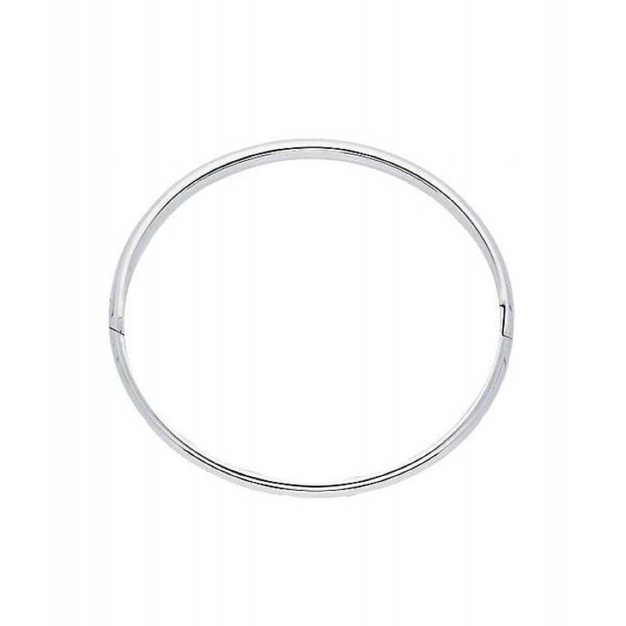 Armbanden Mostert Huiscollectie | Zilveren Graveerbare Slavenarmband Rond 60 Mm - Breedte 8 Mm