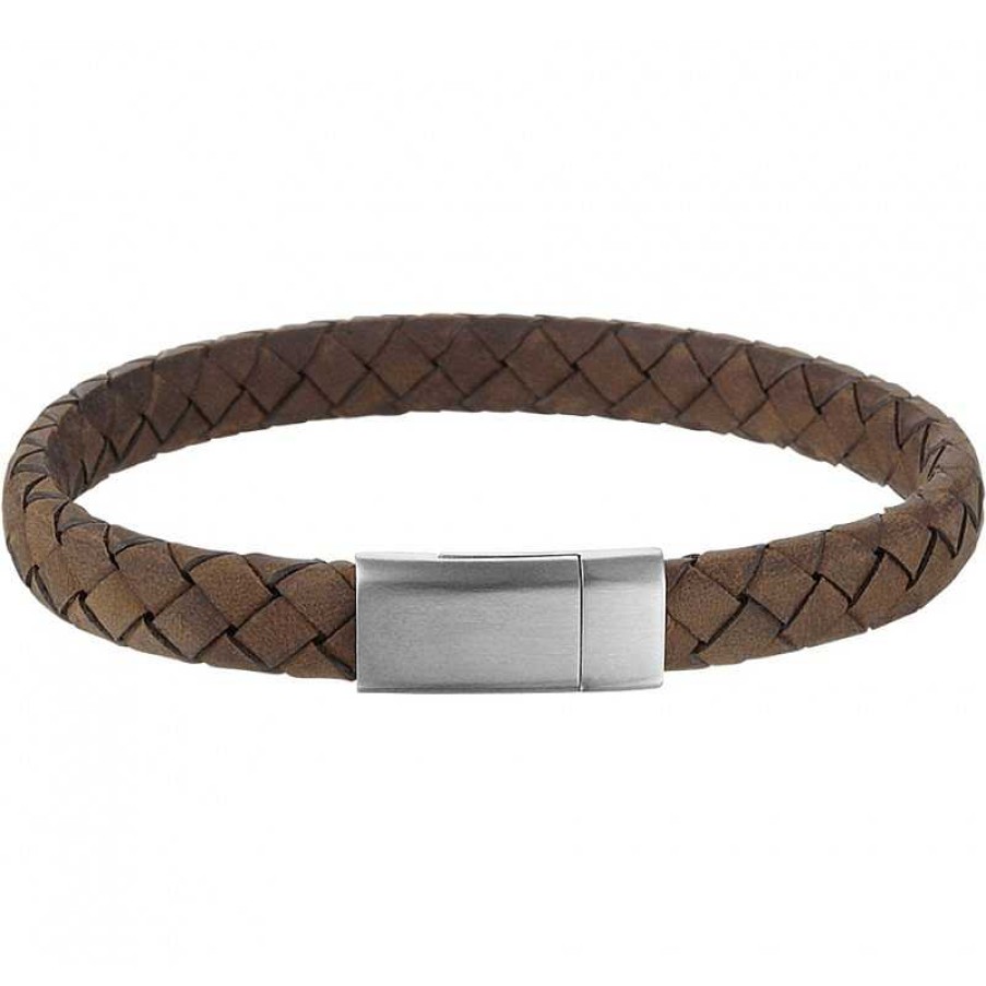 Armbanden Mostert Huiscollectie | Heren Armband Bruin Smal 21 Cm