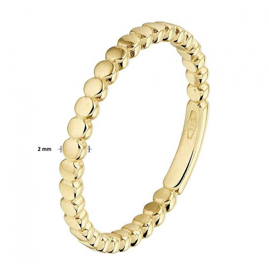 Ringen Mostert Huiscollectie | Trendy Gouden Aanschuifring 2 Mm