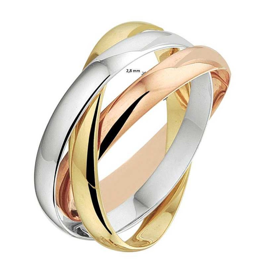 Ringen Mostert Huiscollectie | Tricolor Gouden Ring