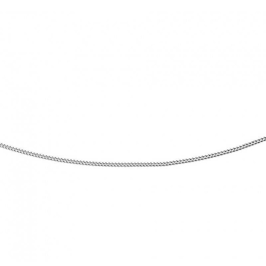 Kettingen Mostert Huiscollectie | Witgouden Gourmet Ketting 0.8 Mm