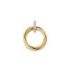 Hangers Mostert Huiscollectie | Gouden Hanger Met Fijne Ringen En Zirkonia