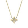 Kettingen Mostert Huiscollectie | Gouden Collier Met Bloemvormige Hanger Diamant