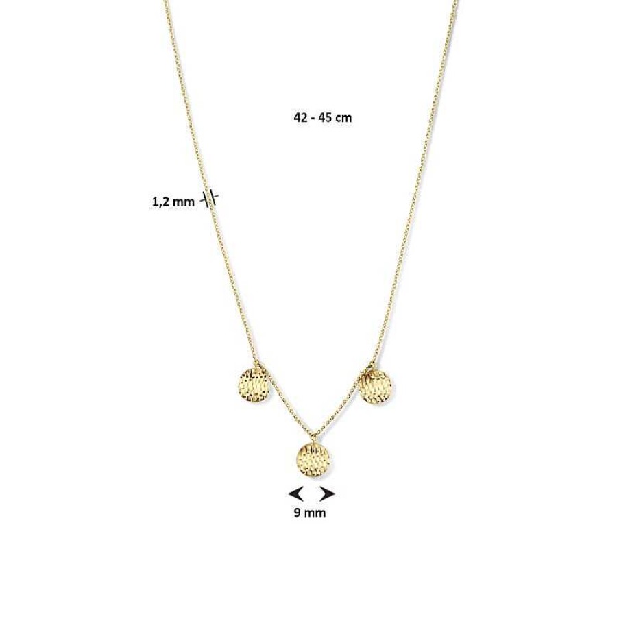 Kettingen Mostert Huiscollectie | Gouden Ketting Met Drie Rondjes 9 Mm