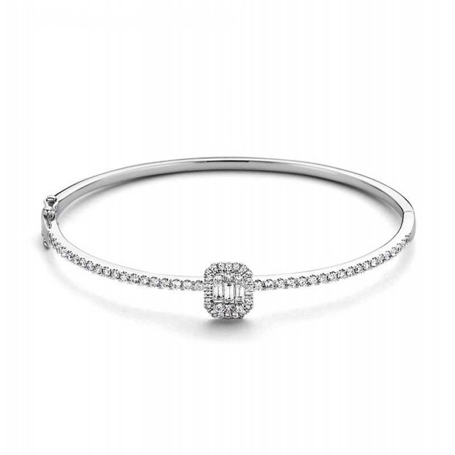 Armbanden Mostert Huiscollectie | Witgouden Bangle Met Schitterende Diamanten 1.18 Crt