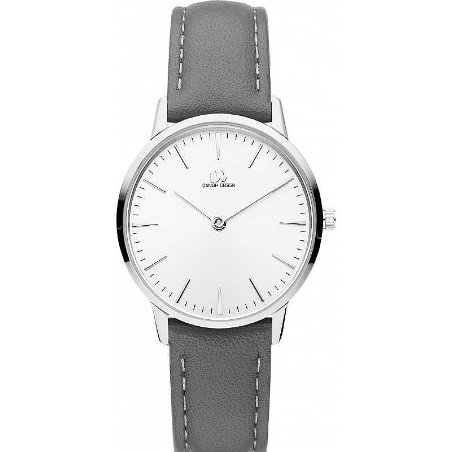 Horloges Danish Design | Danish Design Tidl S Akilia Iv14Q1251 - Dameshorloge Zilverkleurig 32 Mm Met Leren Band