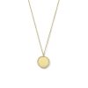 Kettingen Mostert Huiscollectie | Gouden Ketting Met Rondje Graveerbaar - Lengte 41 + 3 Cm