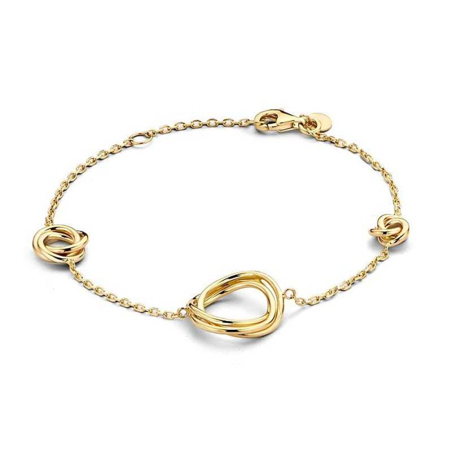 Armbanden Mostert Huiscollectie | Gouden Armband Met Drie Gedraaide Vormen