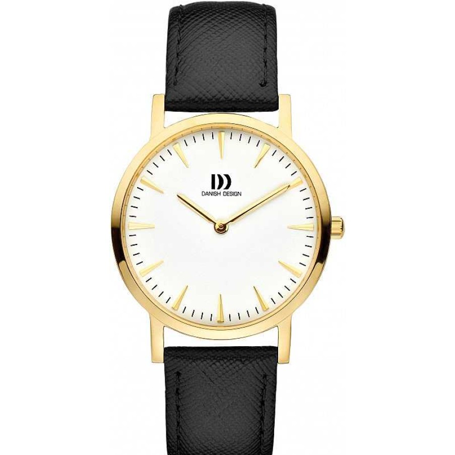 Horloges Danish Design | Danish Design Tidl S London Iv11Q1235 - Dameshorloge Goudkleurig 35 Mm Met Leren Band