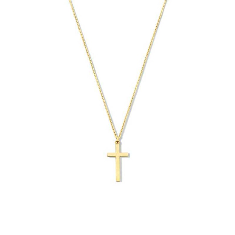 Kettingen Mostert Huiscollectie | Gouden Ketting Met Kruisje 40-44 Cm