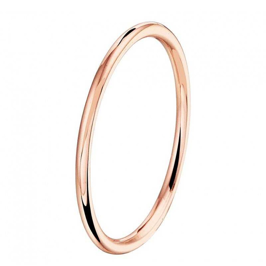 Ringen Mostert Huiscollectie | Aanschuifring Ros Goud Breedte 1.5 Mm