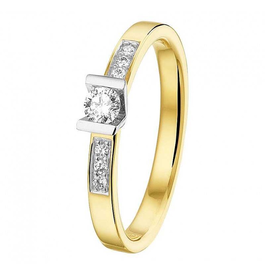 Ringen Mostert Huiscollectie | Diamanten Ring 0.2 Crt Bicolor