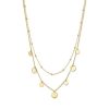 Kettingen Mostert Huiscollectie | Dubbele Gouden Ketting Met Coins En Bolletjes 43-45Cm