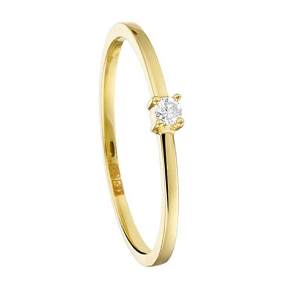 Ringen Mostert Huiscollectie | Gouden Diamanten Ring 0.04 Crt