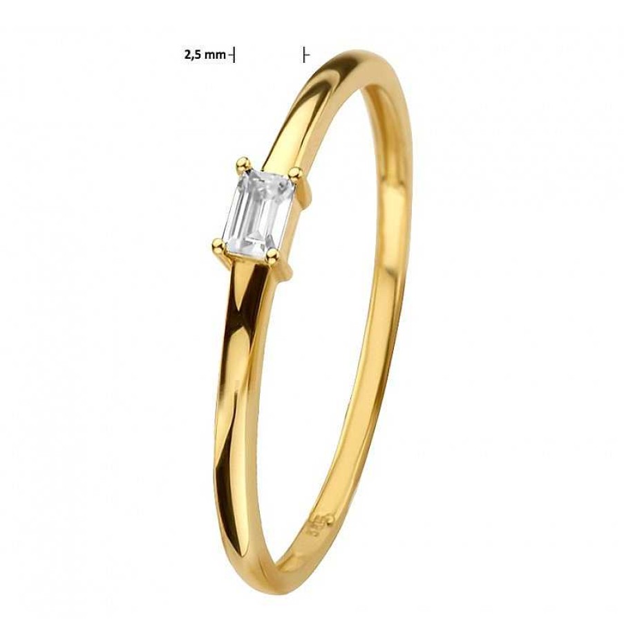 Ringen Mostert Huiscollectie | Gouden Ring 14 Karaat Met Zirkonia