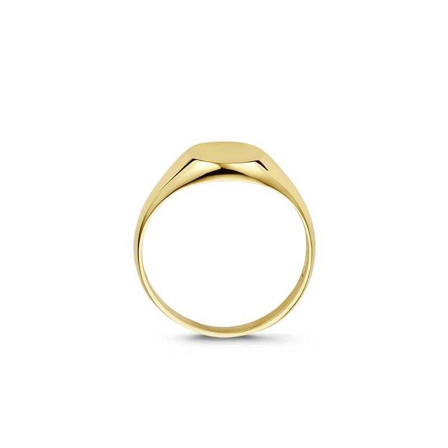 Ringen Mostert Huiscollectie | 14-Karaat Gouden Zegelring Rond