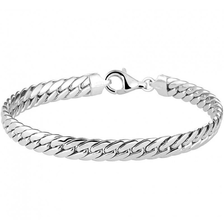 Armbanden Mostert Huiscollectie | Zilveren Schakelarmband Dames 19 Cm