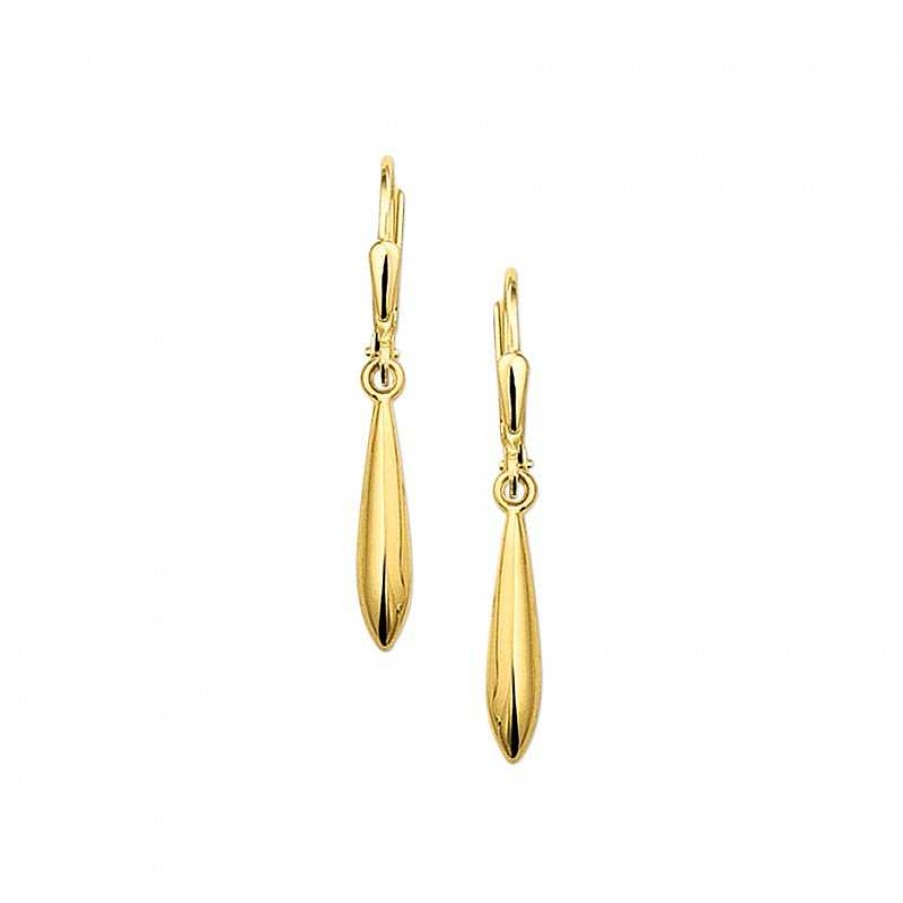 Oorbellen Mostert Huiscollectie | Gouden Oorbellen Oorhangers 18 Mm