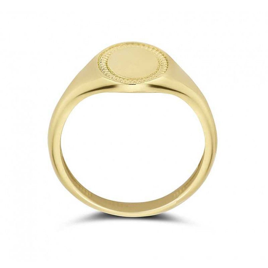 Ringen Mostert Huiscollectie | Gouden Zegelring Ovaal Met Patroon